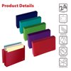 Better Office Products Index Card Case, 3in. x 5in. Semi-Rigid Plastic, Button Snap Closure, 5 Color Assortment, 24PK 51484